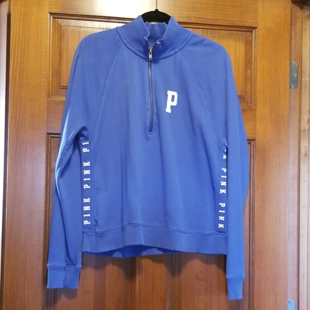 Pink half zipper sweatshirt